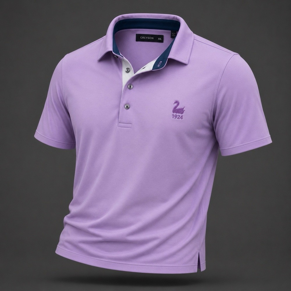 GREYSON  POLO SHIRT‎ Men's XXL  LITE PURPLE S/S Stretch  GOLF PERFORMANCE